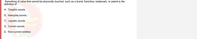 ACC101_SU24_FE_647733_1 - (Choose 1 answer)   Something of value that cannot be physically touched, such as a brand,