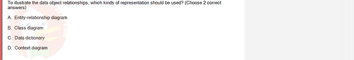 SWR302_SU24_FE_352088_1 - (Choose 2 answers)   To illustrate the data object relationships, which kinds of representation