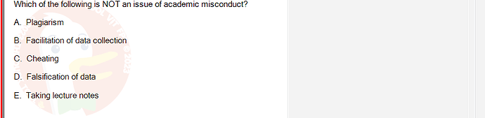 SSL101c_SU24_RE_918145_1 - (Choose 1 answer)   Which of the following is NOT an issue of academic