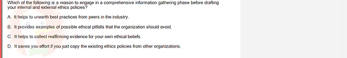 ITE302c_FA24_RE_816089_1 - (Choose 1 answer)   Which of the following is a reason to engage in a comprehensive