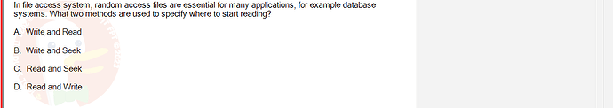 OSG202_SU24_RE_856410_1 - (Choose 1 answer)   In file access system, random access files are essential for many applications,