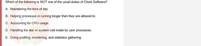 OSG202_FA24_FE_307014_1 - (Choose 1 answer)   Which of the following is NOT one of the usual duties of