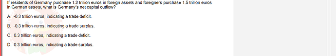 ECO121_FA24_FE_429504_1 - (Choose 1 answer)   If residents of Germany purchase 1.2 trillion euros in foreign assets and