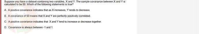 MAS202_FA24_RE_113118_1 - (Choose 1 answer)   Suppose you have a dataset containing two variables, X and Y. The