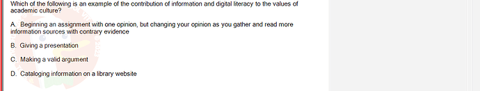 SSL101c_SU24_FE_749589_1 - (Choose 1 answer)   Which of the following is an example of the contribution of information