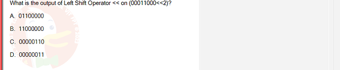 CEA201_SU24_RE_823913_1 - (Choose 1 answer)   What is the output of Left