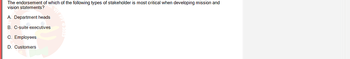 ITE302c_FA24_RE_816089_1 - (Choose 1 answer)   The endorsement of which of the following types of stakeholder