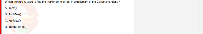 PRO192_FA24_FE_890647_1 - (Choose 1 answer)   Which method is used to find the maximum
