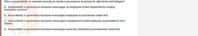 ITE302c_FA24_RE_816089_1 - (Choose 1 answer)   Why is accountability an important principle to include in governance structures for