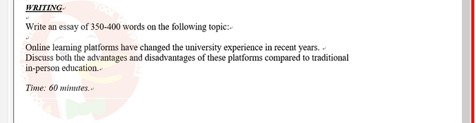 ENW492c_SP25_W_RE_988925_1 - WRITING+ t Write an essay of 350-400 words on the following topic:< Online learning platforms have changed the