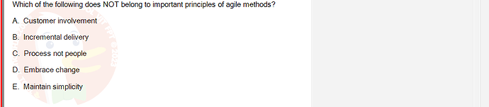SWE201c_SP25_RE_519519_1 - (Choose 1 answer)   Which of the following does NOT belong to important principles