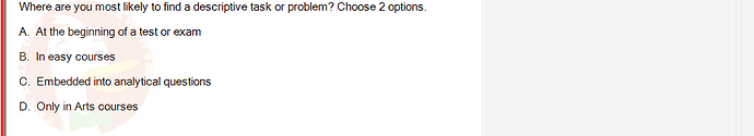 SSL101c_SU24_RE_918145_1 - (Choose 2 answers)   Where are you most likely to find a descriptive task or problem?