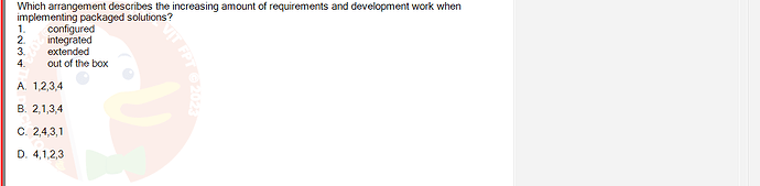 SWR302_SU24_RE_719186_1 - (Choose 1 answer)   Which arrangement describes the increasing amount of requirements and