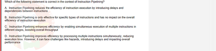 CEA201_FA24_FE_268514_1 - (Choose 1 answer)   Which of the following statement is correct in the context of Instruction