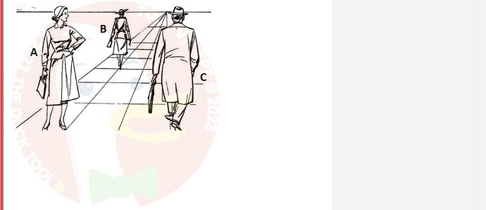 PST202_FA24_FE_890313_1 - (Choose 1 answer)    Observe the following perspective projection and compare