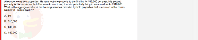 ECO121_FA24_FE_429504_1 - (Choose 1 answer)   Alexander owns two properties. He rents out one property to the Smiths