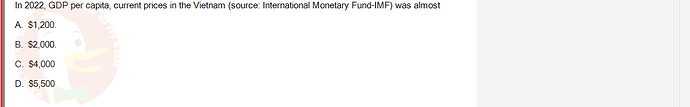 ECO121_FA24_FE_429504_1 - (Choose 1 answer)   In 2022, GDP per capita, current prices in