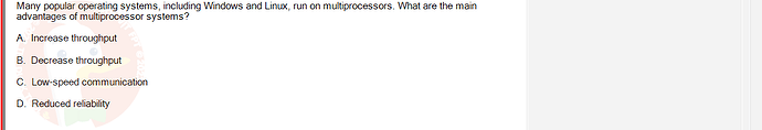 OSG202_SU24_RE_856410_1 - (Choose 1 answer)   Many popular operating systems, including Windows and Linux, run on multiprocessors.