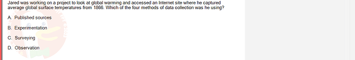 MAS202_FA24_FE_694699_1 - (Choose 1 answer)   Jared was working on a project to look at global warming and