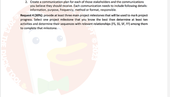 PMG201c_SU25_PE_2_564883_2 - Answer No: 1 PMG201c-Practical Exam 2 (Summer 2025) Select a project from the university training subjects or