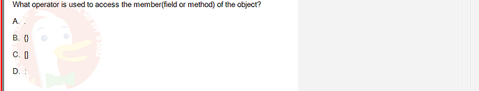 PRO192_FA24_FE_890647_1 - (Choose 1 answer)   What operator is used to