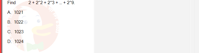 MAD101_FA24_RE_330075_1 - (Choose 1 answer)   Find A. 1021 B.